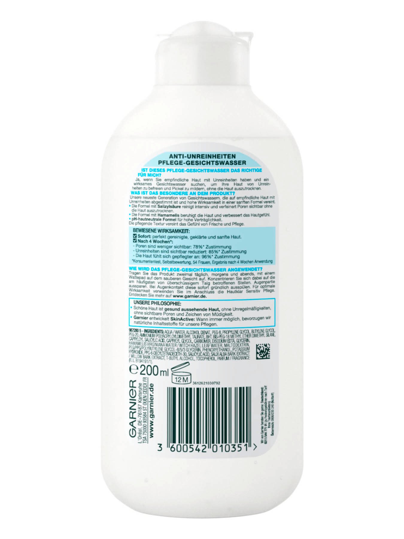 Anti-Unreinheiten-Pflege-Gesichtswasser-Hautklar-Sensitiv-200ml-Rueckseite-Garnier-Deutschland-gr